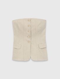 Tailored bustier top Natural For Women at Maje