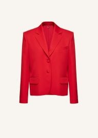 Tailored wool blazer in red  Magda Butrym at Magda Butrym