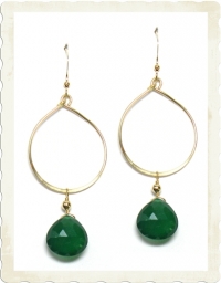 Taina Green Onyx Earrings at Brooklyn Designs