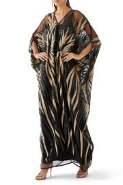 Taira Empress Kaftan in Black at Bloomingdales