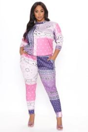 Taking Control Bandana Pant Set - Purplecombo   Matching Sets at Fashion Nova