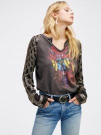 Taking Sides Sequin Tee at Free People