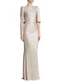 Talbot Runhof - Metallic Stretch Cloque Gown at Saks Fifth Avenue