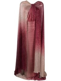 Talbot Runhof cape-detail Ruched Maxi Dress - at Farfetch