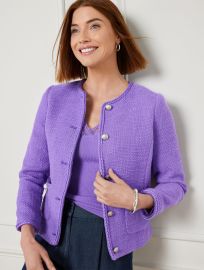 Talbots Amherst Tweed Collarless Jacket at Talbots