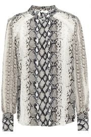 Talin Snake-Print Crepe de Chine Shirt by Joie at The Outnet