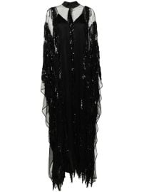 Taller Marmo Showgirl Sequinned Kaftan Dress Black at Farfetch