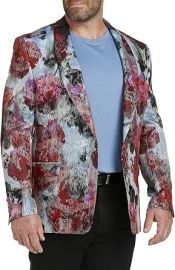 Tallia Mens Vibrante Metallic Sportcoat One-Button Blazer Pink 42R at Mens Clothing store at Amazon