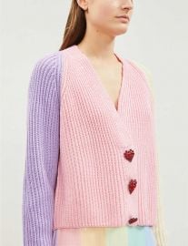 Tally block-panel knit cardigan at Selfridges