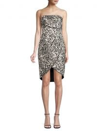 Tamara Leopard Strapless Tulip Dress by Black Halo at Saks Fifth Avenue