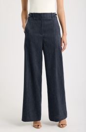 Tamilly Virgin Wool and Linen Blend Wide Leg Trousers at Nordstrom
