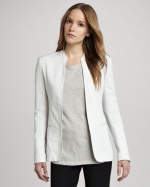 Tamler white leather jacket by Theory at Neiman Marcus