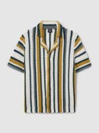 Tampa Crochet Cuban Collar Shirt at Che