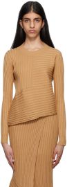 Tan Asymmetric Sweater at ssense