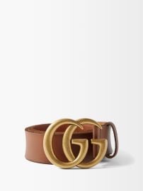 Tan GG Marmont leather belt Gucci FASHION US at Matches