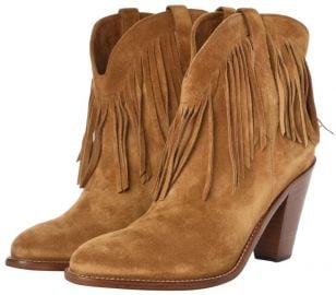 Tan New Western 80 Fringe Boots at Tradesy