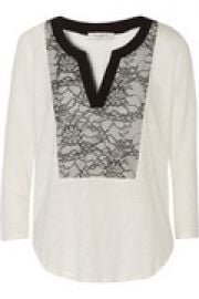 Tana lace-paneled linen top at The Outnet