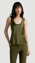 Tank in Silk Charmeuse Pine Needle curated on LTK at Argent