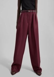 Tansy Pleated Trousers - Burgundy The Frankie Shop at The Frankie Shop