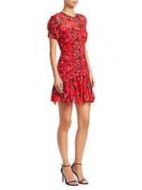 Tanya Taylor - Carti Floral Clusters Ruched Dress at Saks Off 5th