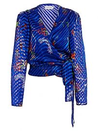 Tanya Taylor - Erica Burnout Wrap-Style Blouse at Saks Fifth Avenue