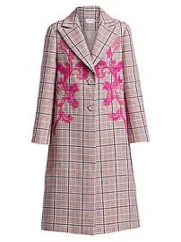 Tanya Taylor - Leida II Plaid Long Coat at Saks Fifth Avenue