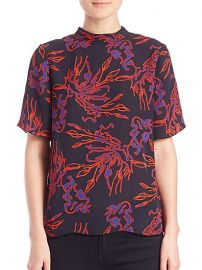 Tanya Taylor - Natasha Printed Silk Blouse at Saks Fifth Avenue