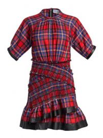 Tanya Taylor - Nicole Plaid Ruffled Mini Dress at Saks Fifth Avenue