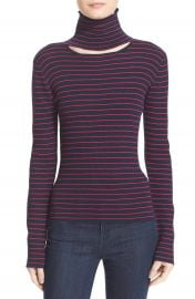 Tanya Taylor  Lia  Cutout Stripe Rib Knit Sweater at Nordstrom