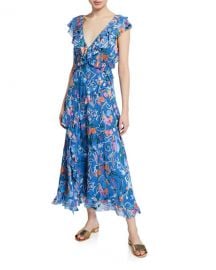 Tanya Taylor Arielle Floral Print Ruffle Dress at Neiman Marcus