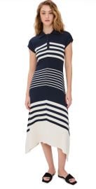 Tanya Taylor Blaine Knit Dress Maritime Blue/Cream Multi L at Shopbop