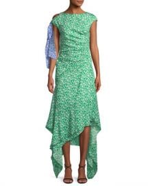 Tanya Taylor Carita Ditsy Floral-Print Midi Dress at Neiman Marcus