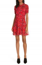 Tanya Taylor Carti Pintuck Detail Silk Chiffon Dress  Regular  amp  Plus Size at Nordstrom