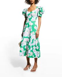 Tanya Taylor Danielle Floral Sweatshirt Shift Dress at Neiman Marcus