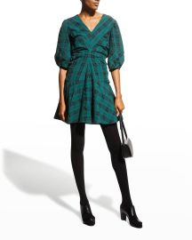 Tanya Taylor Emmaline Mini Fit--Flare Dress at Neiman Marcus