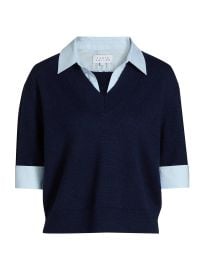 Tanya Taylor Esme Sweater Combo Top at Saks Fifth Avenue