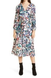 Tanya Taylor Justine Floral Long Sleeve Silk Dress at Nordstrom