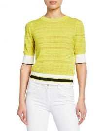 Tanya Taylor Leticia Banded Striped Sweater at Neiman Marcus