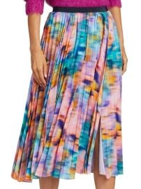 Tanya Taylor Primrose Pleated Printed Skirt on SALE at Saks Off 5th