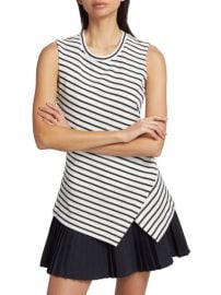 Tanya Taylor Regina Layered Knit Minidress in Cream Black at Saks Off 5th
