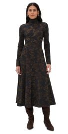 Tanya Taylor Thea Dress Black/Forest Green Multi L at Shopbop