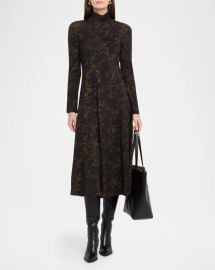 Tanya Taylor Thea Turtleneck Midi Dress at Neiman Marcus