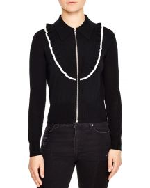 Tao Ruffled Zip-Up Cardigan by Sandro at Bloomingdales