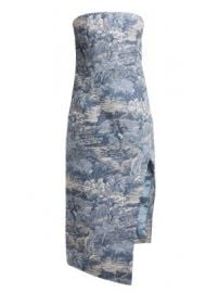 Tapestry-jacquard bustier dress at Matches