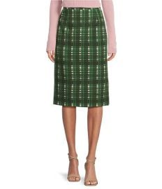 Tara Jarmon Jaden Woven Plaid Print Pencil Skirt Dillardx27s at Dillards