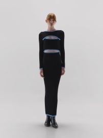 Taro Maxi Dress Blue in Knit Fabric - Fall Winter 24 INTERNATIONAL BAOBAB at Baobab