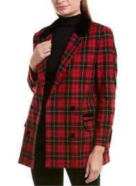 Tartan Plaid Riding Jacket with Velvet Collar at Amazon