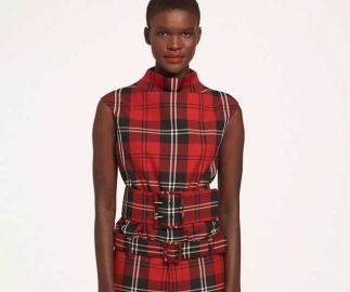 Tartan Sleeveless Top With Belt at Marc Jacobs