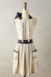 Tasseled Ambra Apron at Anthropologie