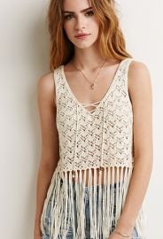 Tasseled Fringe Crochet Tank  Forever 21 - 2000052928 at Forever 21